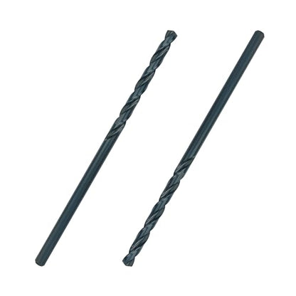 Greycore Tools 1/4 Inch x 6 Inch Black Oxide Aircraft Extension Bit 2-Pack – Long Drill Bit for Steel, Wood, Plastic and Aluminum - Round Shank, Split Point (1/4" x 6") - size: 1/4" x 6"