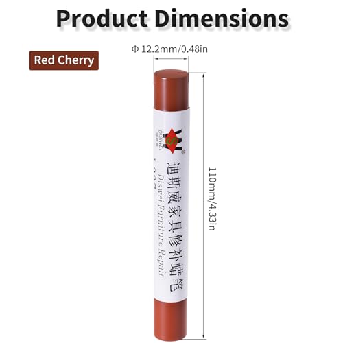 Wood Filler Sticks, Red Cherry, Scratch Repair Crayons - color: Red Cherry