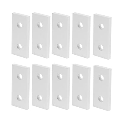 2020 Plate, 10Pcs Aluminum Extrusion Joining Plate Aluminum Flat Straight Brackets, Vertical Connecting Reinforcement Plates Flat, 2 Hole Plate Fittings for Frame Structure - size: 2020