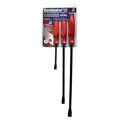Mayhew Tools 31090 Dominator Economy Curved Pry Bar, Red, Small 3-Piece Set - size: Small 3-Piece Set