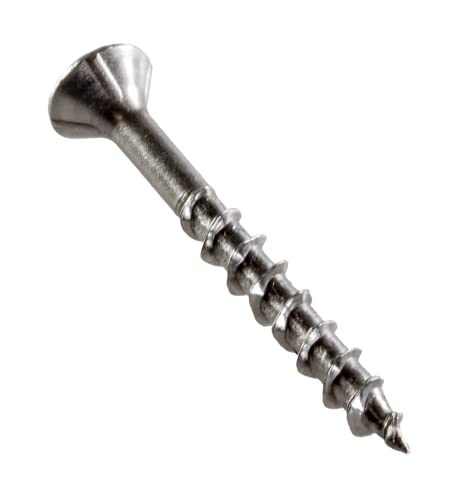 Simpson Strong-Tie T08162WPP Deck-Drive DWP Wood SS Screw — #8 x 1-5/8 in. T20, Flat Head, Type 316 (350-Qty)