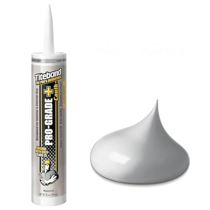 Titebond Pro-Grade Plus Caulk, Slate Gray 10.1 Oz (12 Pack) – 8441