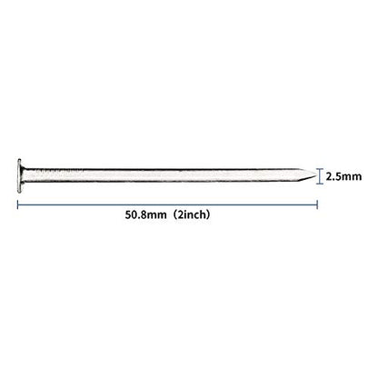 JEGONFRI 120pcs 2" Nickel Plated Nails for Hanging Pictures, Wood Nails - color: Silver, size: 2 In , 120 Pcs