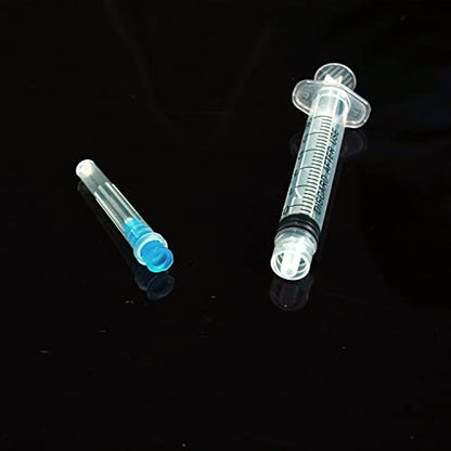 20 Pack 3ml Industrial Syringes with 23Ga 1 Inch, Plastic Disposable Syringe for Scientific Labs, Liquids Refilling and Measuring