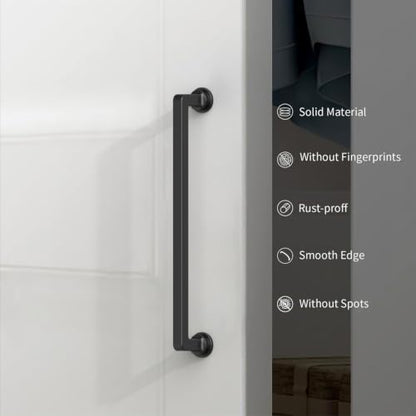 10 Pack 7.5 Inch Matte Black Cabinet Pulls, Kitchen Hardware - color: Matte Black, size: 7.5" Hole Center