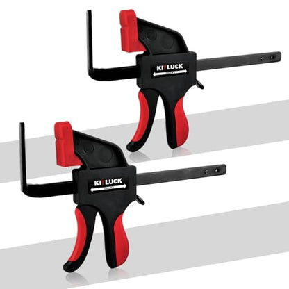 Track Saw Clamp, KITLUCK Quick Release Guide Rail Clamp for Circular Saw Guide Rail System, 6" Clamping Thickness, Universal Wood Track Clamps for Woodworking-2 Pcs