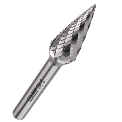 LU&MN SM-5 Tungsten Carbide Burr, 1/2" Head 1/4" Shank, 1 Pc - style: SM-5