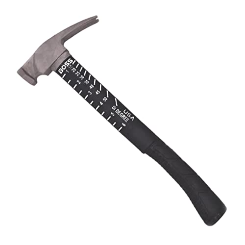 Boss Hammer 12 oz Ti64 Titanium Hammer, Poly Fiberglass Handle - size: 12 oz., style: Milled Faced