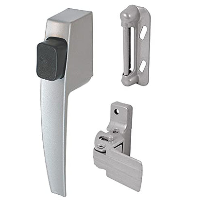 PRIME-LINE Screen & Storm Door Push Button Latch Set, Aluminum, Night Lock - color: Aluminum