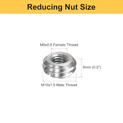 HARFINGTON 20pcs Thread Repair Inserts M10 x 1.5 Male to M5 x 0.8 Female Thread 5mm Long Stainless Steel Reducing Nuts Metric Self Tapping Sleeves Threaded Reducer Industrial Fasteners - size: M10 x 1.5 Male to M5 x 0.8 Female x 5mm