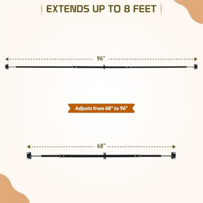 FEBTECH - Adjustable 8' Telescopic Gate Brace – 68"-96" Anti-Sag Support