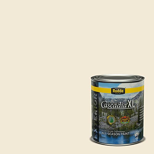 Rodda Paint CASCADIA XL Exterior Satin Paint & Primer in One, Quart, Allison Lace - color: Allison Lace, size: 32 Fl Oz (Pack of 1)