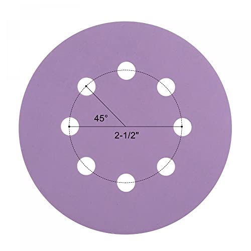 uxcell 10Pcs 5-Inch Purple Sanding Discs 2500 Grits 8 Hole Hook and Loop Professional Aluminum Oxide Sand Paper Wet Dry Polish for Wood Metal Paint Finish - style: 2500 Grit