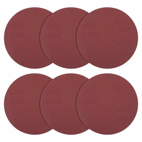 DTGN 2In 600Grit Hook and Loop Sanding Disc 10Pcs Red Aluminum Oxide - color: Red, size: 2 Inch(600 Grit)
