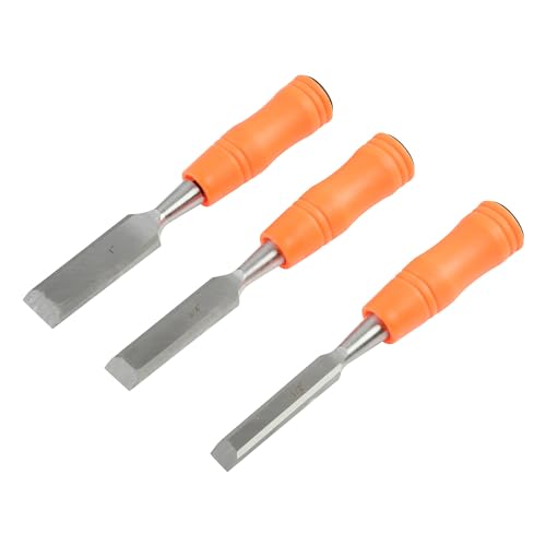 Buck Bros. Economy Chisel Set, Woodworking Tools for Home Repair Projects, Wood Chisel Sets in ½", ¾", and 1", Hardened Blades, Mallet-Ready Steel Caps