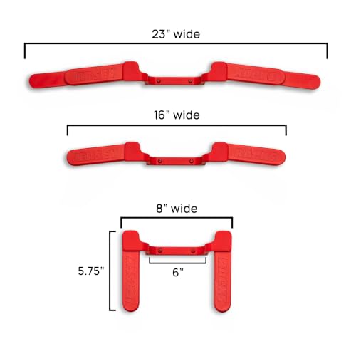 Wall Mount Display | Damage-Free Adjustable Hanger for Jerseys - color: Red