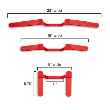 Wall Mount Display | Damage-Free Adjustable Hanger for Jerseys - color: Red