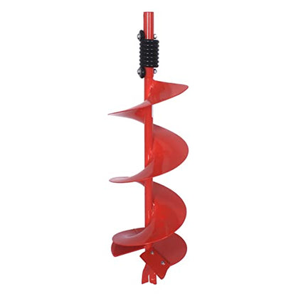 THUNDERBAY 10 Inch Diameter 36 Inch Long Single Sprial Earth Auger Bit with Fishtail Point Drill Bit and The Patent Shock Spring - color: w/ Patent Shock Spring, size: 10-Inch Diameter