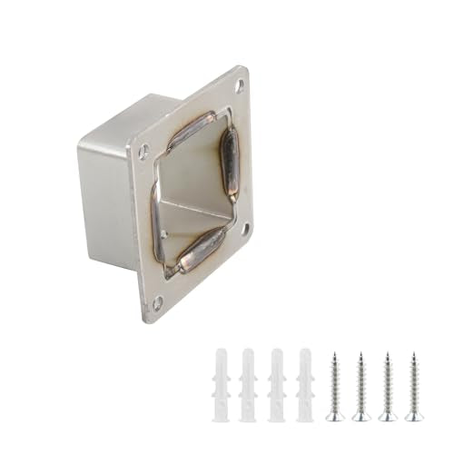 Wealrit 8 PCS Square Post Bases,1.52" Stainless Steel Deck Post Brackets - style: 8 pcs 1.5" Silver