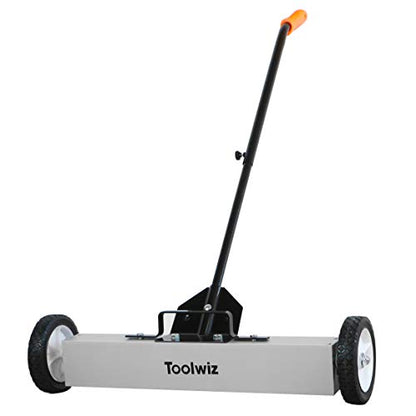 Toolwiz Magnetic Sweeper with Wheels 24" Wide, 33 Lb Capacity Quick Release - size: 24 inches