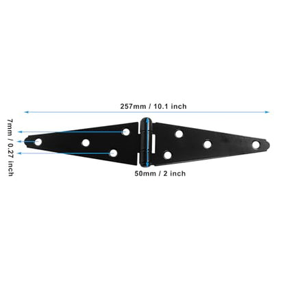 Hordion 4Pcs Strap Hinge Shed Door Hinges, 5 Inch Heavy Duty Gate Hinges - size: 5 Inch, 4Pcs