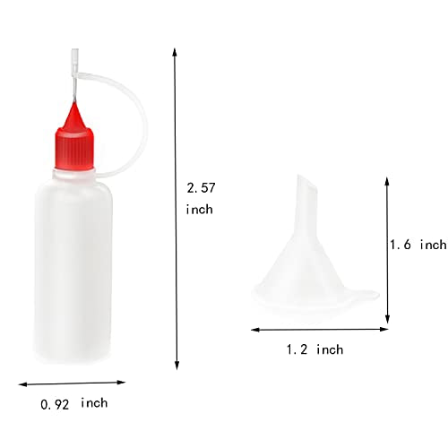 XYSMZM 12 Pcs 0.5 Ounce Precision Tip Applicator Bottles, 6 Color