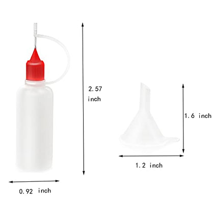 XYSMZM 12 Pcs 0.5 Ounce Precision Tip Applicator Bottles, 6 Color