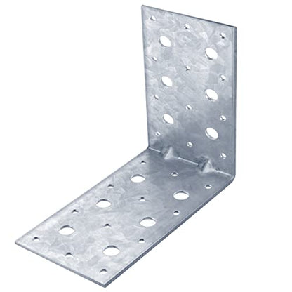 4 Pcs 6'' Galvanized L Brackets, Heavy Duty Corner Brace for Wood