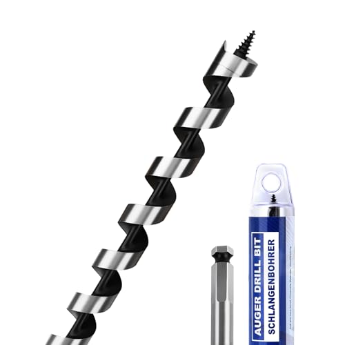 1-1/8" X 11.8" Auger Bit for Wood, 28x300mm Hex Long Auger Drill Bit - size: 1-1/8" (28mm)diameter, style: 11.8 inch / 300mm Length