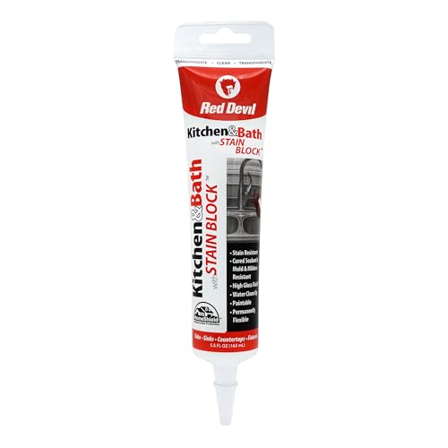 Red Devil 0765 Kitchen & Bath Stain Block Sealant, 1-Pack, Clear - color: Clear, size: 1 Pack, style: 5.5 oz.