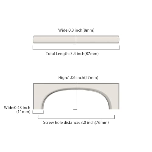 Asidrama 10 Pack 3 Inch(76mm) Brushed Satin Nickel Cabinet pulls Kitchen Cabinet Handles, Cabinet Pulls Kitchen Cabinet Hardware for Cupboard Drawer Pulls 2321 - color: Brushed Satin Nickel, size: 3" Hole Center, style: 10 Pack