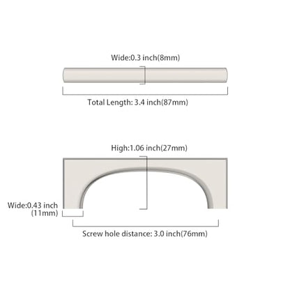Asidrama 10 Pack 3 Inch(76mm) Brushed Satin Nickel Cabinet pulls Kitchen Cabinet Handles, Cabinet Pulls Kitchen Cabinet Hardware for Cupboard Drawer Pulls 2321 - color: Brushed Satin Nickel, size: 3" Hole Center, style: 10 Pack