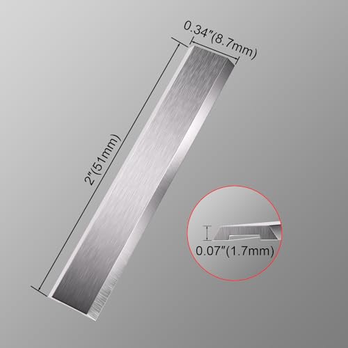 LU&MN Carbide Paint Scraper Blades, Double-Edged, 2" (50mm), 2 PCS - size: 2*0.3in,2PCS