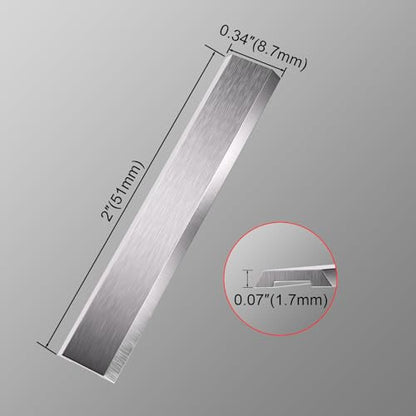 LU&MN Carbide Paint Scraper Blades, Double-Edged, 2" (50mm), 2 PCS - size: 2*0.3in,2PCS