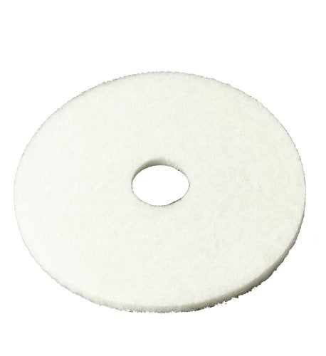 3M White Super Polish Pad 4100, 24" Floor Pad, Machine Use (Case of 5) - size: 24 inches