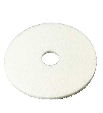3M White Super Polish Pad 4100, 24" Floor Pad, Machine Use (Case of 5) - size: 24 inches