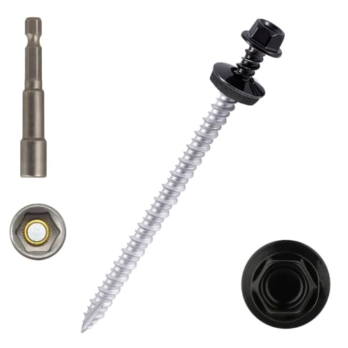 150Pcs Metal Roofing Screws #10x3 Waterproof Screws for Roof Repair - size: #10x3"
