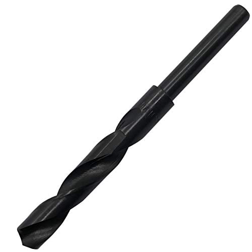 14mm(9/16-Inch) Reduced Shank Drill Bit, 1/2” Shank High Speed Steel Twist Drill Bit HSS-9341 for Aluminum Plate Copper Wood Stainless Steel - size: 14mm