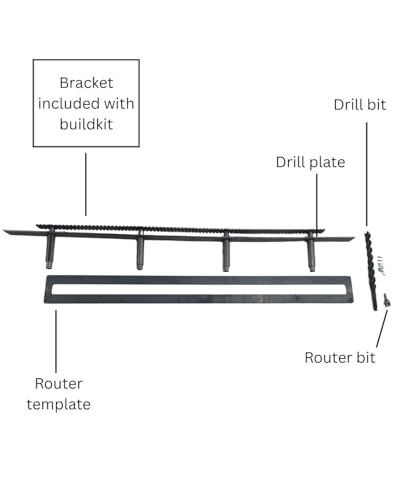 Floating Mantel Bracket-Sheppard Brackets-Sheppard System-Heavy Duty Floating Mantel Bracket (4 in. rods, 46 in. Backplate with Tooling) - size: 46 in. backplate with tooling, style: 4 in. rods