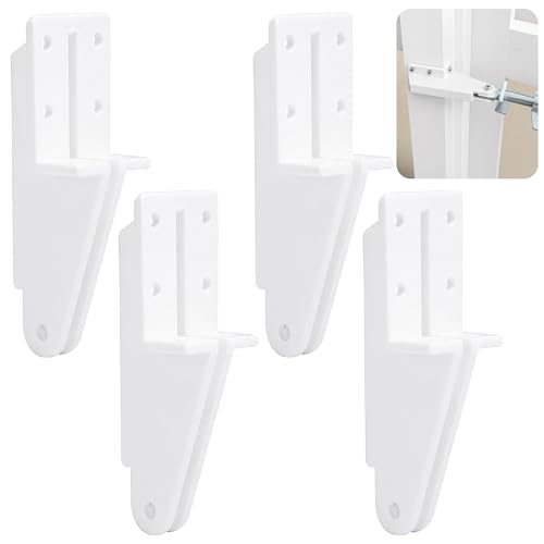 4 Pcs Door Jamb Bracket Hardware, Storm Door Closer Bracket Replacement - color: 4 White