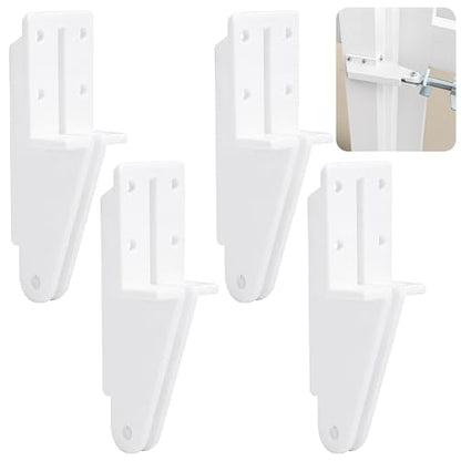 4 Pcs Door Jamb Bracket Hardware, Storm Door Closer Bracket Replacement - color: 4 White