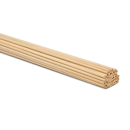 Dowel Rods Wood Sticks Wooden Dowel Rods 3/16 x 24 Inch Unfinished Hardwood Sticks for Crafts and DIY'ers 50 Pieces by Woodpeckers - color: Pack of 50, size: 3/16" x 24" Dowels