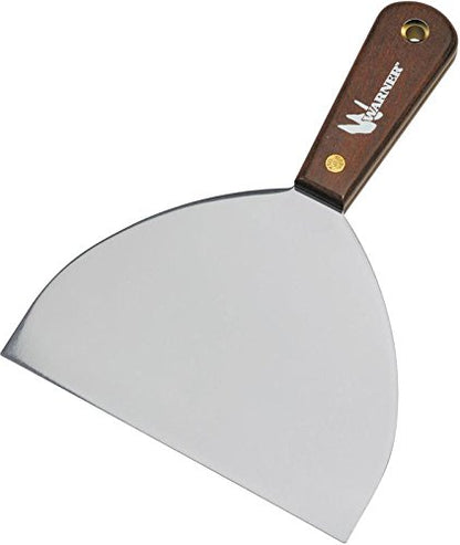 Warner 6" Flex Putty Knife, Carbon Steel Blade, Rosewood Series, 622 - size: 6 Inch, style: Flex