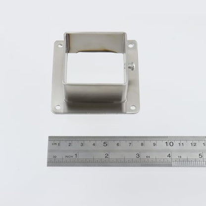 Wealrit 4 Pcs Square Post Bases,2" Stainless Steel Flange Anchor Bases - style: 4 pcs 2" Silver