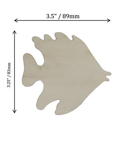Creative Hobbies® 3.5 Inch Unfinished Wooden Shapes - Ready to Paint or Decorate Fish Shape | 12 Pack - size: 3.5 Inch - Fish