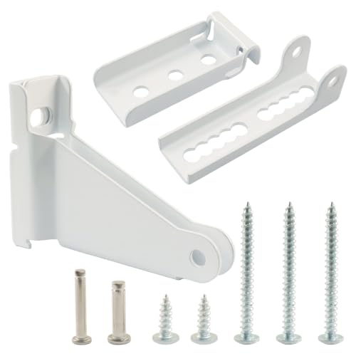 Reinforced Storm Door Closer Bracket Kit, White - color: White
