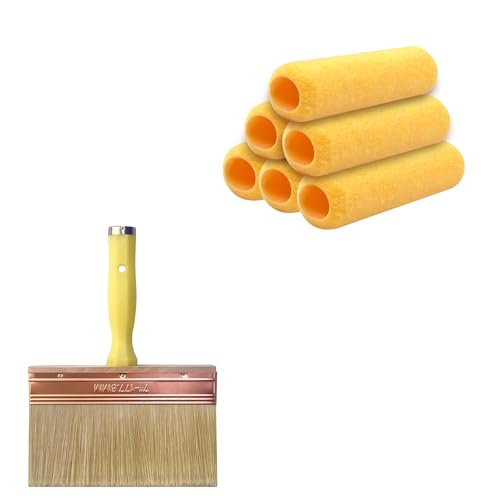 Stain Brush with 6 Paint Rollers