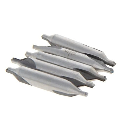 Utoolmart 5 Pcs Center Drill Countersink Lathe Bit Mill Tool, Combined Drills Plain Type Imperial, 5/16-inch Combined Countersinks Drills Set Tool, HSS-6542 Countersinks - size: 5/16" 5pcs