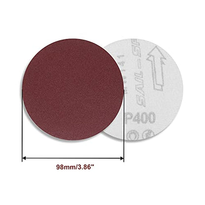 SPEEDWOX 50pcs Sanding Discs 4 Inches Sandpaper 400 Grit Hook and Loop Sanding Discs for Drill Grinder Rotary Tools No Hole - size: 400 Grit