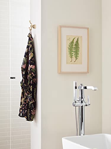 Amerock Mulholland Double Prong Champagne Bronze Wall-Mounted Hook - color: Champagne Bronze, size: Robe Hook